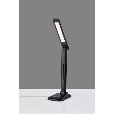 Dimmable Desk Lamp with Straight Neck (Includes LED Light Bulb) - Adesso Black 2 Dimmable Desk Lamp with Straight Neck (Includes LED Light Bulb) - Adesso Black - Image 2