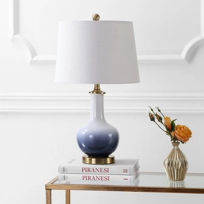 JONATHAN Y 25" Ceramic/Brass Gradient Table Lamp (Includes LED Light Bulb) White - JONATHAN Y 2 JONATHAN Y 25" Ceramic/Brass Gradient Table Lamp (Includes LED Light Bulb) White - JONATHAN Y - Image 2