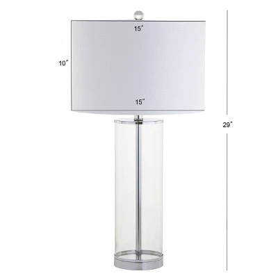 JONATHAN Y 29" Glass Harper Table Lamp (Includes LED Light Bulb) Clear - JONATHAN Y 3 JONATHAN Y 29" Glass Harper Table Lamp (Includes LED Light Bulb) Clear - JONATHAN Y - Image 3
