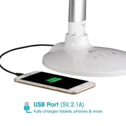 Command Desk Lamp Voice USB (Includes LED Light Bulb) White - OttLite -Deals A Radiant Den Store unnamed file 1069