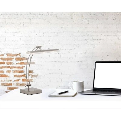 13" x 19" Esquire Desk Lamp (Includes LED Light Bulb) Silver - Adesso 1 13" x 19" Esquire Desk Lamp (Includes LED Light Bulb) Silver - Adesso