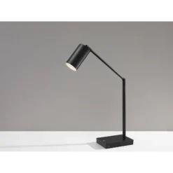 15.5" x 32.5" Colby Desk Lamp (Includes LED Light Bulb) Black - Adesso