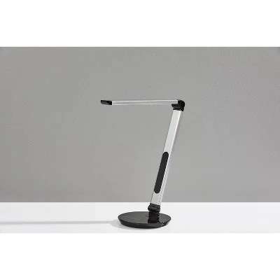 26.5" Rodney Charge Wireless Charging Multi-Function Desk Lamp (Includes LED Light Bulb) Silver - Adesso 2 26.5" Rodney Charge Wireless Charging Multi-Function Desk Lamp (Includes LED Light Bulb) Silver - Adesso - Image 2