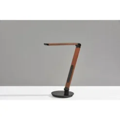 26.5" Rodney Charge Wireless Charging Multi-Function Desk Lamp (Includes LED Light Bulb) Brown - Adesso