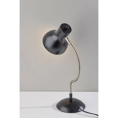 Elmhurt Brushed Steel Desk Lamp Black - Adesso 2 Elmhurt Brushed Steel Desk Lamp Black - Adesso - Image 2