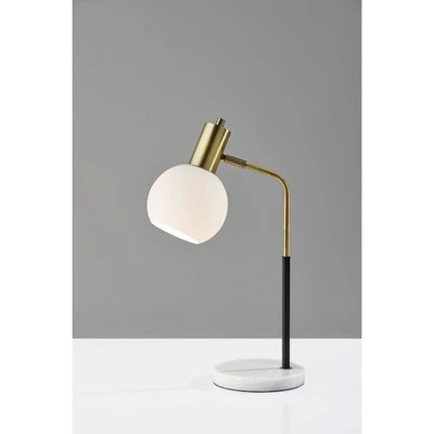 Corbin Desk lamp Antique Brass Black - Adesso 2 Corbin Desk lamp Antique Brass Black - Adesso - Image 2
