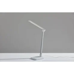 16.25" Lennox Multi-Function Desk Lamp (Includes LED Light Bulb) White - Adesso
