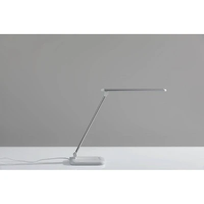 16.25" Lennox Multi-Function Desk Lamp (Includes LED Light Bulb) White - Adesso 3 16.25" Lennox Multi-Function Desk Lamp (Includes LED Light Bulb) White - Adesso - Image 3