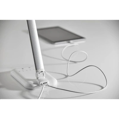 16.25" Lennox Multi-Function Desk Lamp (Includes LED Light Bulb) White - Adesso 6 16.25" Lennox Multi-Function Desk Lamp (Includes LED Light Bulb) White - Adesso - Image 6