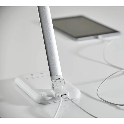 16.25" Lennox Multi-Function Desk Lamp (Includes LED Light Bulb) White - Adesso 7 16.25" Lennox Multi-Function Desk Lamp (Includes LED Light Bulb) White - Adesso - Image 7