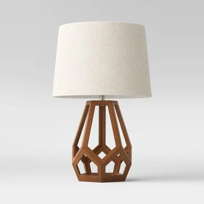 Large Wood Geo Assembled Table Lamp - Threshold™ 4 Large Wood Geo Assembled Table Lamp - Threshold™ - Image 4