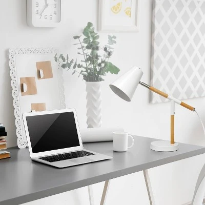 Wooden Pivot Desk Lamp White - Simple Designs 3 Wooden Pivot Desk Lamp White - Simple Designs - Image 3