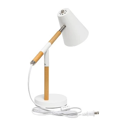 Wooden Pivot Desk Lamp White - Simple Designs 6 Wooden Pivot Desk Lamp White - Simple Designs - Image 6