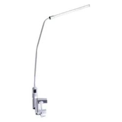 Modern Contemporary Clamp Desk Lamp Silver (Includes LED Light Bulb) - Trademark Global