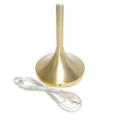 Tapered Desk Lamp with Polka Dot Fabric Drum Shade Gold - Simple Designs 7 Tapered Desk Lamp with Polka Dot Fabric Drum Shade Gold - Simple Designs - Image 7