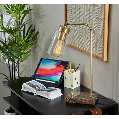 Bristol Desk Lamp (Includes Light Bulb) Antique Brass - Adesso 2 Bristol Desk Lamp (Includes Light Bulb) Antique Brass - Adesso - Image 2