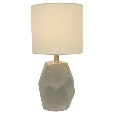 17" Jamison Cement Geo Desk Lamp Gray - Decor Therapy 1 17" Jamison Cement Geo Desk Lamp Gray - Decor Therapy