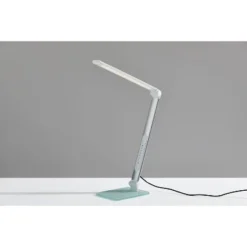 16.75" x 24" Douglas Multi-Function Desk Lamp (Includes LED Light Bulb) Silver - Adesso