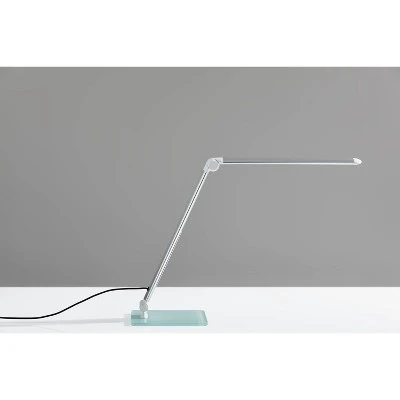 16.75" x 24" Douglas Multi-Function Desk Lamp (Includes LED Light Bulb) Silver - Adesso 3 16.75" x 24" Douglas Multi-Function Desk Lamp (Includes LED Light Bulb) Silver - Adesso - Image 3