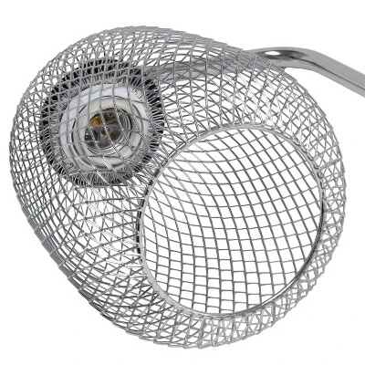 Industrial Mesh Desk Lamp Chrome - Lalia Home 7 Industrial Mesh Desk Lamp Chrome - Lalia Home - Image 7