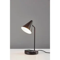19.5" Oliver Charge Desk Lamp Black - Adesso -Deals A Radiant Den Store unnamed file 1334