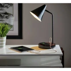 19.5" Oliver Charge Desk Lamp Black - Adesso -Deals A Radiant Den Store unnamed file 1337