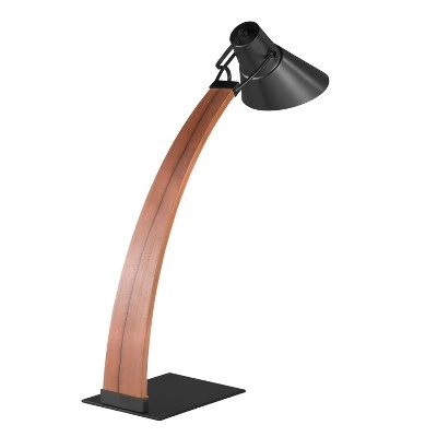 23" Noah Desk Lamp Wood/Black - LumiSource 3 23" Noah Desk Lamp Wood/Black - LumiSource - Image 3