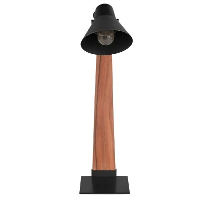 23" Noah Desk Lamp Wood/Black - LumiSource 5 23" Noah Desk Lamp Wood/Black - LumiSource - Image 5