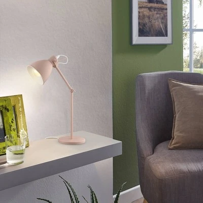1-Light Priddy-P Desk Lamp Pastel Apricot - EGLO 1 1-Light Priddy-P Desk Lamp Pastel Apricot - EGLO