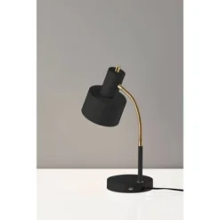 Stark Desk Lamp Antique Brass Black - Adesso