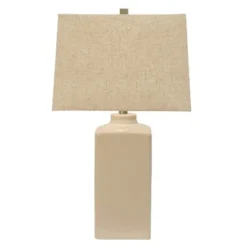 26.5" Kennedy Ceramic Desk Lamp White - Decor Therapy