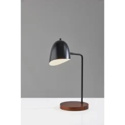 Jude Walnut Desk Lamp Black - Adesso