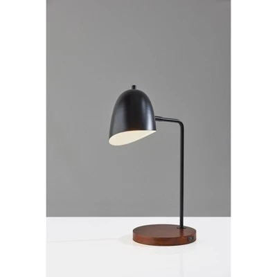 Jude Walnut Desk Lamp Black - Adesso 1 Jude Walnut Desk Lamp Black - Adesso