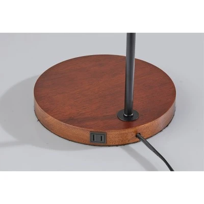 Jude Walnut Desk Lamp Black - Adesso 3 Jude Walnut Desk Lamp Black - Adesso - Image 3
