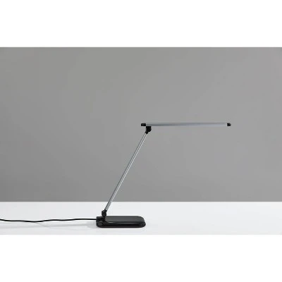 16.25" Lennox Multi-Function Desk Lamp (Includes LED Light Bulb) Black - Adesso 2 16.25" Lennox Multi-Function Desk Lamp (Includes LED Light Bulb) Black - Adesso - Image 2