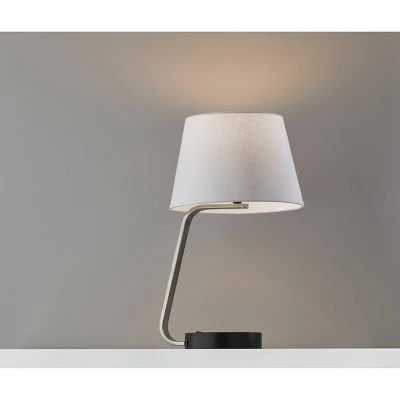 Louie Desk Lamp Silver - Adesso 2 Louie Desk Lamp Silver - Adesso - Image 2