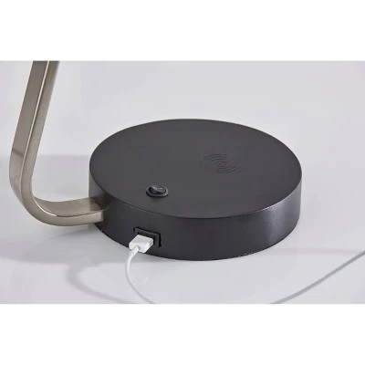 Louie Desk Lamp Silver - Adesso 4 Louie Desk Lamp Silver - Adesso - Image 4