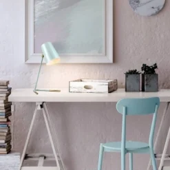 16" Novogratz Globe Dobby Desk Lamp with Gold Accents Matte Teal - Globe Electric 8 16" Novogratz Globe Dobby Desk Lamp with Gold Accents Matte Teal - Globe Electric -Deals A Radiant Den Store unnamed file 1587