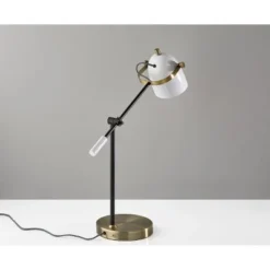 Casey Desk Lamp Black/White/Brass - Adesso -Deals A Radiant Den Store unnamed file 1605