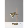 Bryn Desk Lamp Natural Rubberwood Antique Brass - Adesso