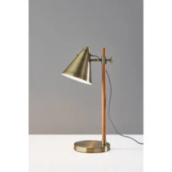 Bryn Desk Lamp Natural Rubberwood Antique Brass - Adesso -Deals A Radiant Den Store unnamed file 1624