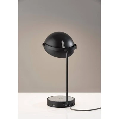 Brooks AdessoCharge Wireless Charging Desk Lamp Black - Adesso 2 Brooks AdessoCharge Wireless Charging Desk Lamp Black - Adesso - Image 2