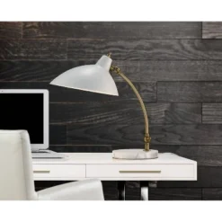 15" x 18" Peggy Desk Lamp White - Adesso