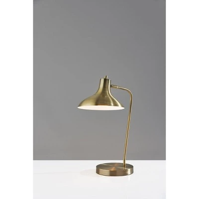 Cleo Desk Lamp Antique Brass - Adesso 1 Cleo Desk Lamp Antique Brass - Adesso