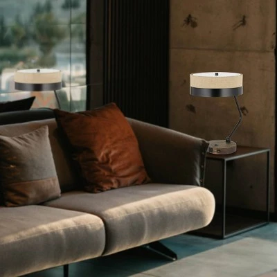 20" Parson Metal/Wood Desk Lamp Dark Bronze - Cal Lighting 2 20" Parson Metal/Wood Desk Lamp Dark Bronze - Cal Lighting - Image 2