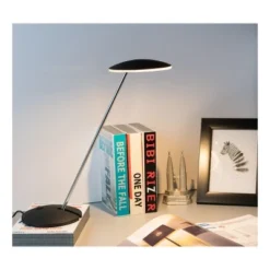 14.5" Modern Metal Pendulum Table/Desk/Study Lamp (Includes LED Light Bulb) Black/Silver - Ore International