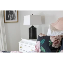 26.5" Kennedy Ceramic Table Lamp Black - Decor Therapy -Deals A Radiant Den Store unnamed file 1772