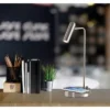 16.5" Wireless Charging Table Lamp (Includes LED Light Bulb) Silver - Adesso