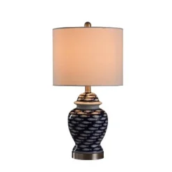 23" School of Fish Table Lamp Blue White - StyleCraft