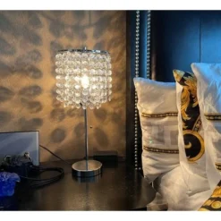 20.25" Deco Glam Table Lamp Silver - Ore International -Deals A Radiant Den Store unnamed file 1837